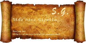 Stánicz Gizella névjegykártya