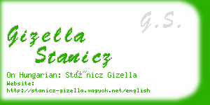 gizella stanicz business card